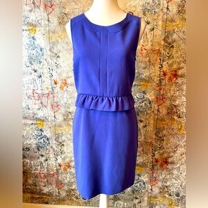 Maison Scotch & Soda “Another Day in Paradise” Blue Peplum Dress. Size 1(S)